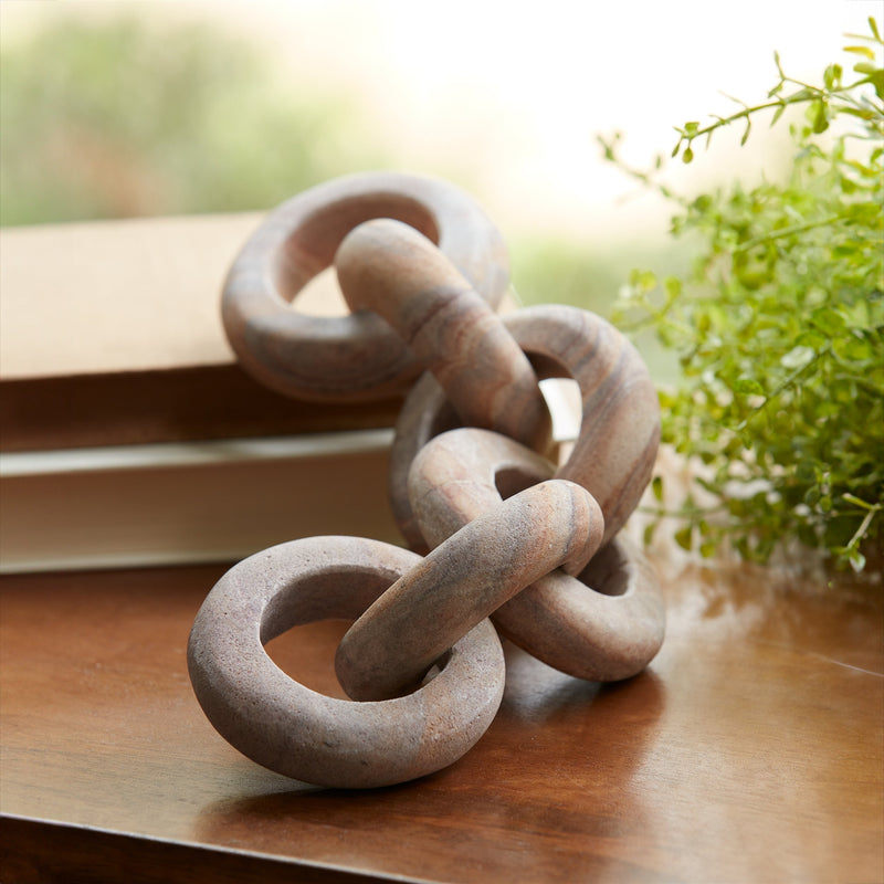 Sandstone chain link décor 11"l, photo 3 of 3