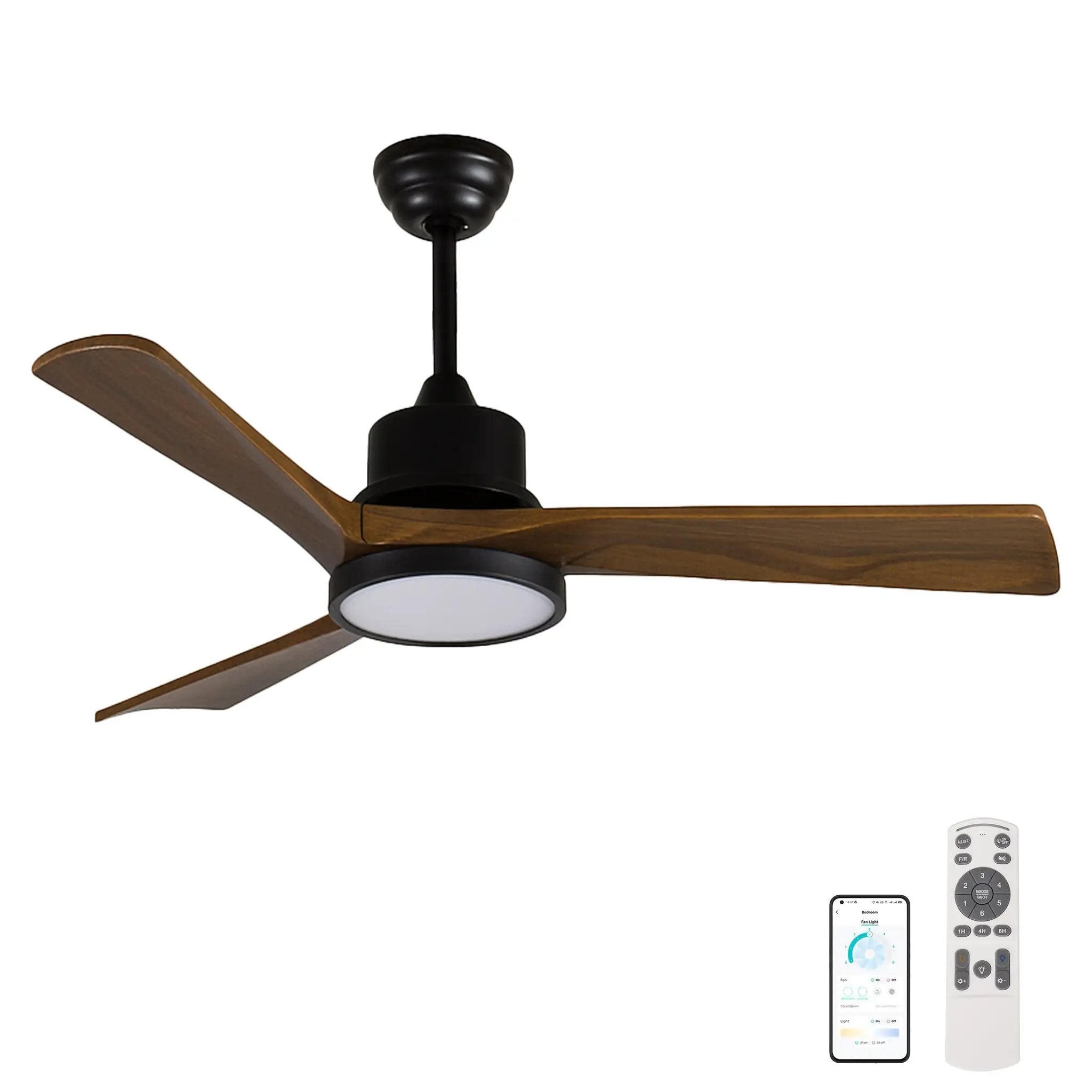 42-Inch Ceiling Fan with Light for Bedroom by HouseOfZazla