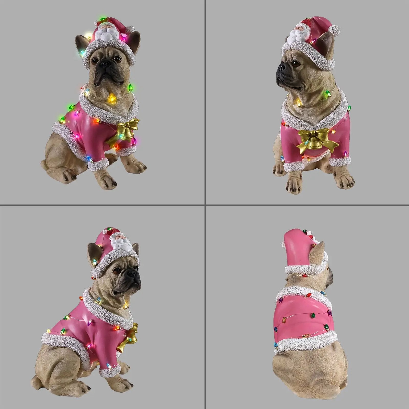 Christmas French Bulldog Statue by HouseOfZazla