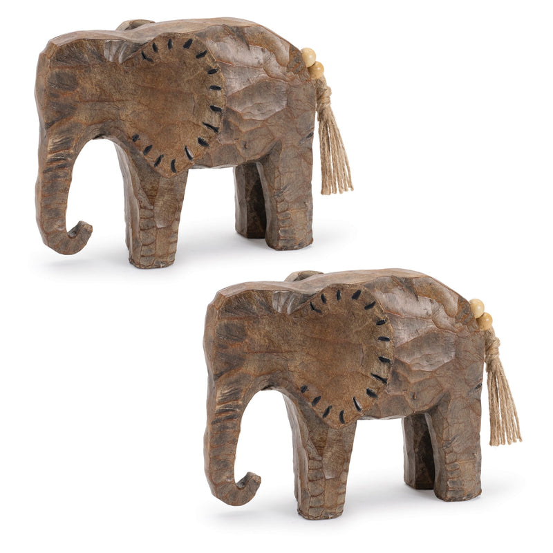 Carved Elephant Decor (Set of 2), photo 3 of 3