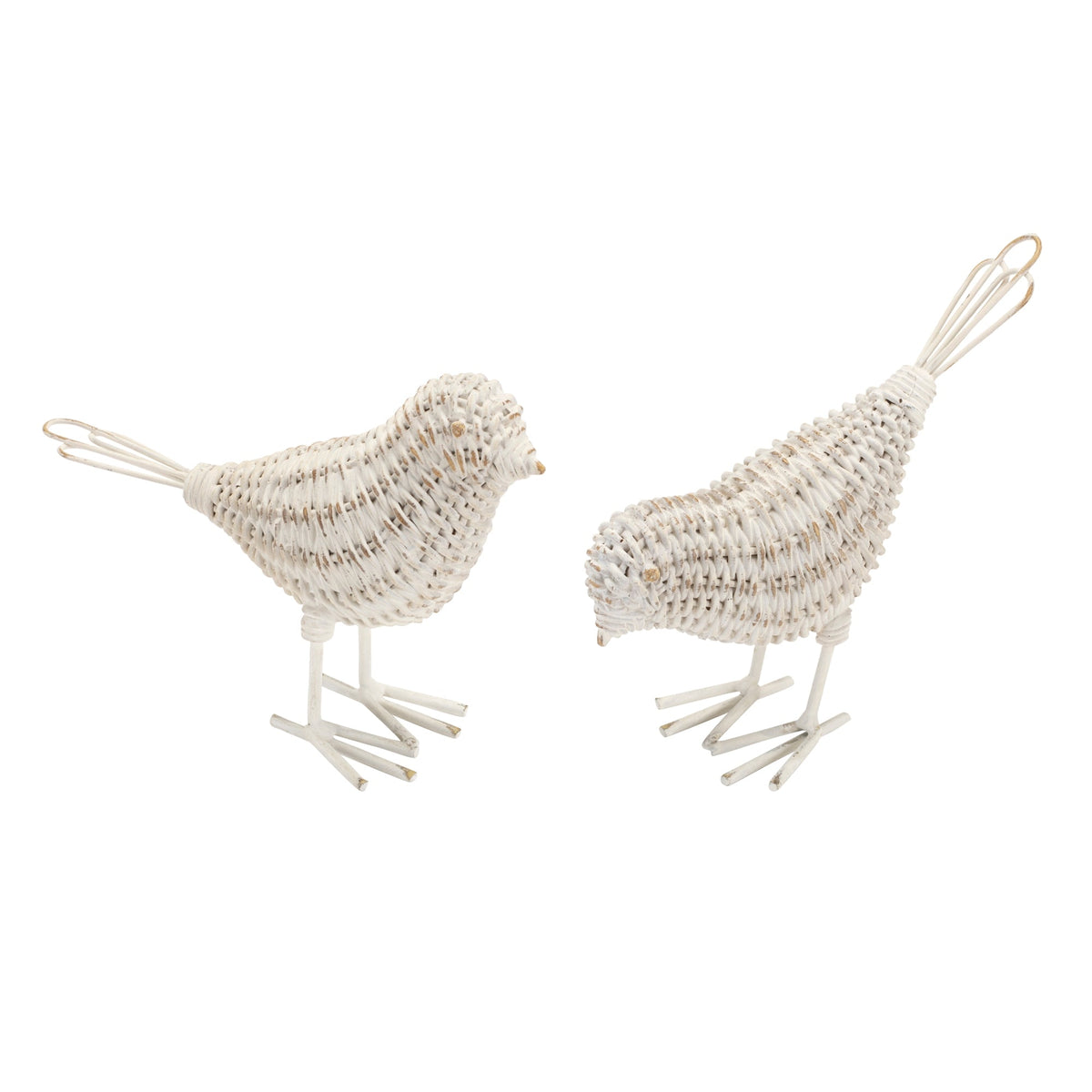Wicker Design Bird Figurine Set of 4