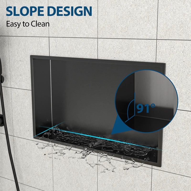 Stainless Steel Shower Niche With Seamless Design For Bathroom Storage by HouseOfZazla