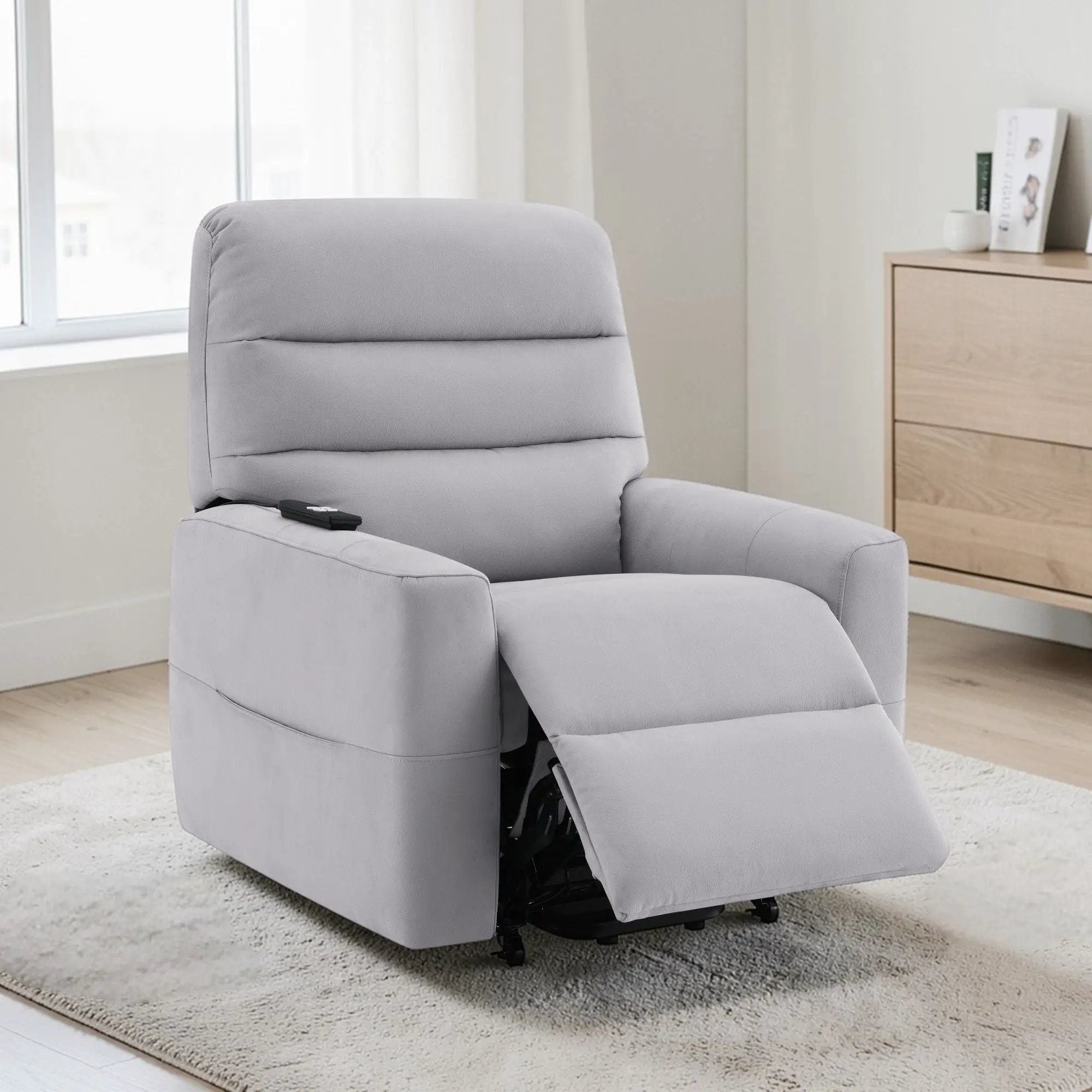 Freddie - Power Motion Recliner With Lift - Gray by HouseOfZazla
