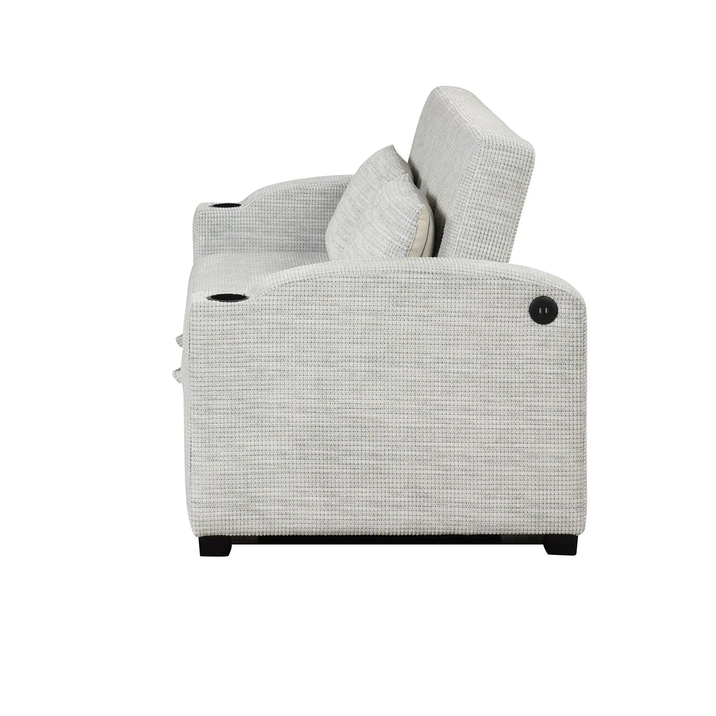 Pull Out Loveseat Sofa With Adjsutable Backrest, 2 Pillows, Cup Holders, USB Ports For Living Room by HouseOfZazla