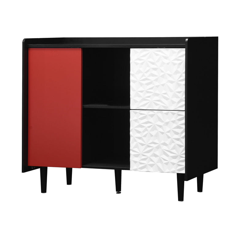 Modern Sideboard Buffet Cabinet With Doors And Unique Panel Styling by HouseOfZazla