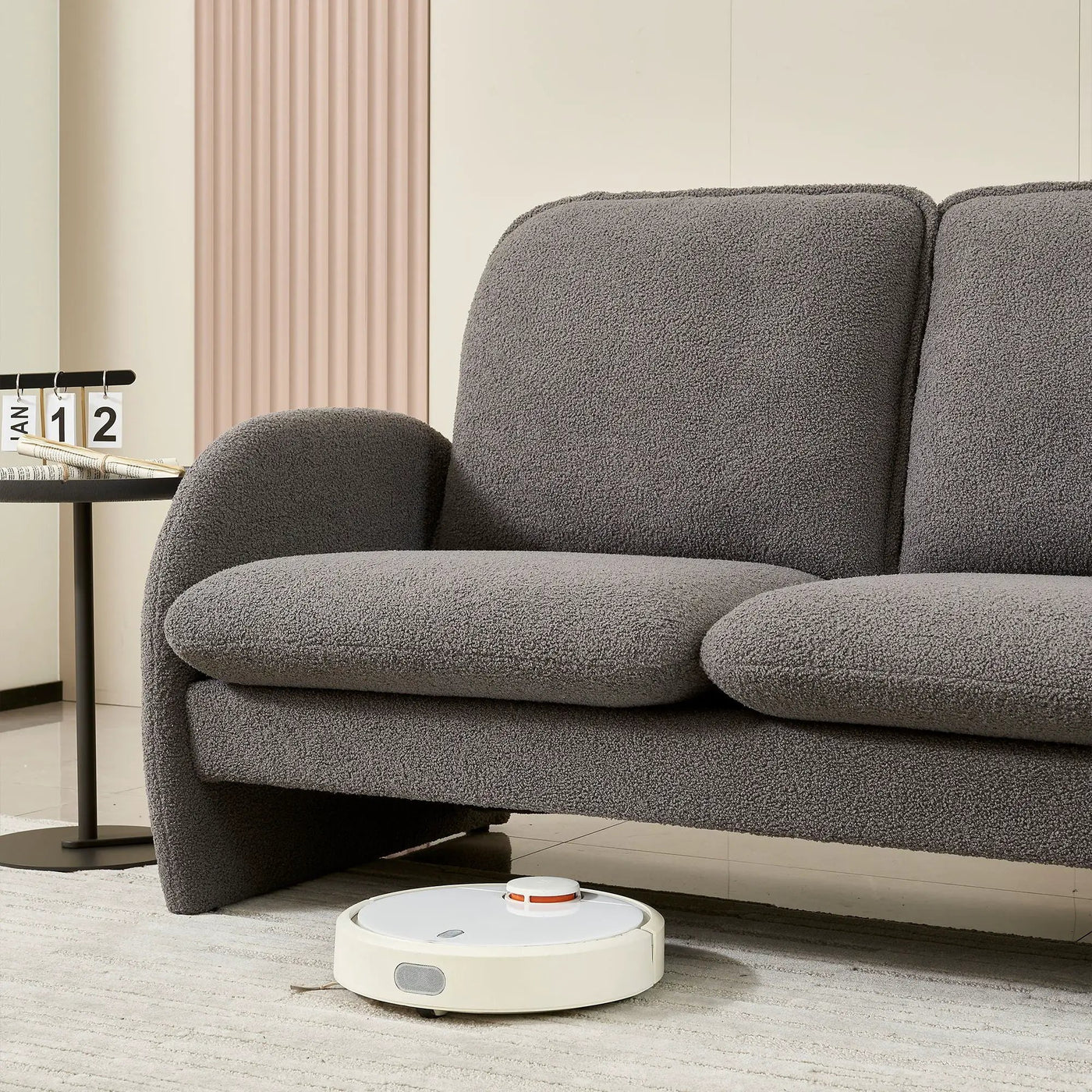Loveseat Sofa Small Couch For Living Room, Sherpa Fabric Upholstered Loveseat Sofa Couch, Small Loveseat Sofa For Apartment, Bedroom by HouseOfZazla