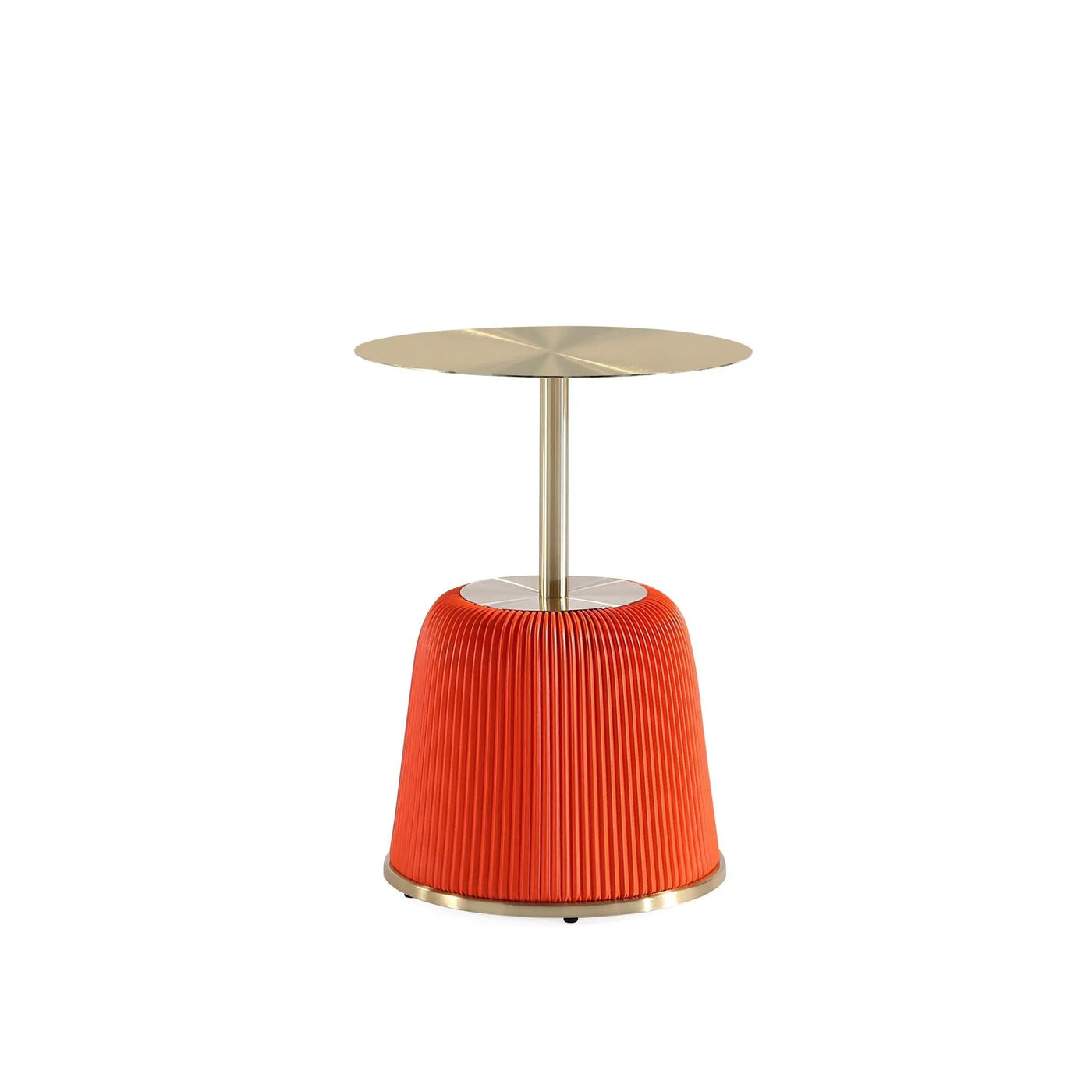 Anderson - Upholstered End Table With Round Top by HouseOfZazla