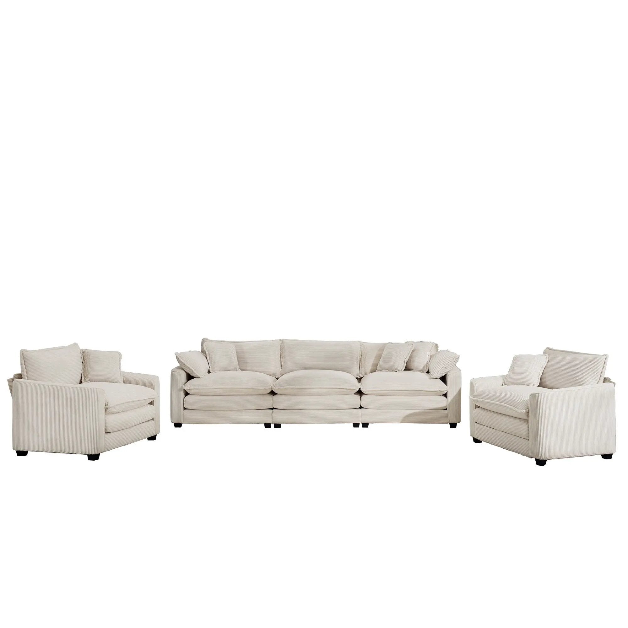 Elegant Oversized Sectional Sofa Set With Deep Seats And Flexible Layout by Unique Piece Furniture