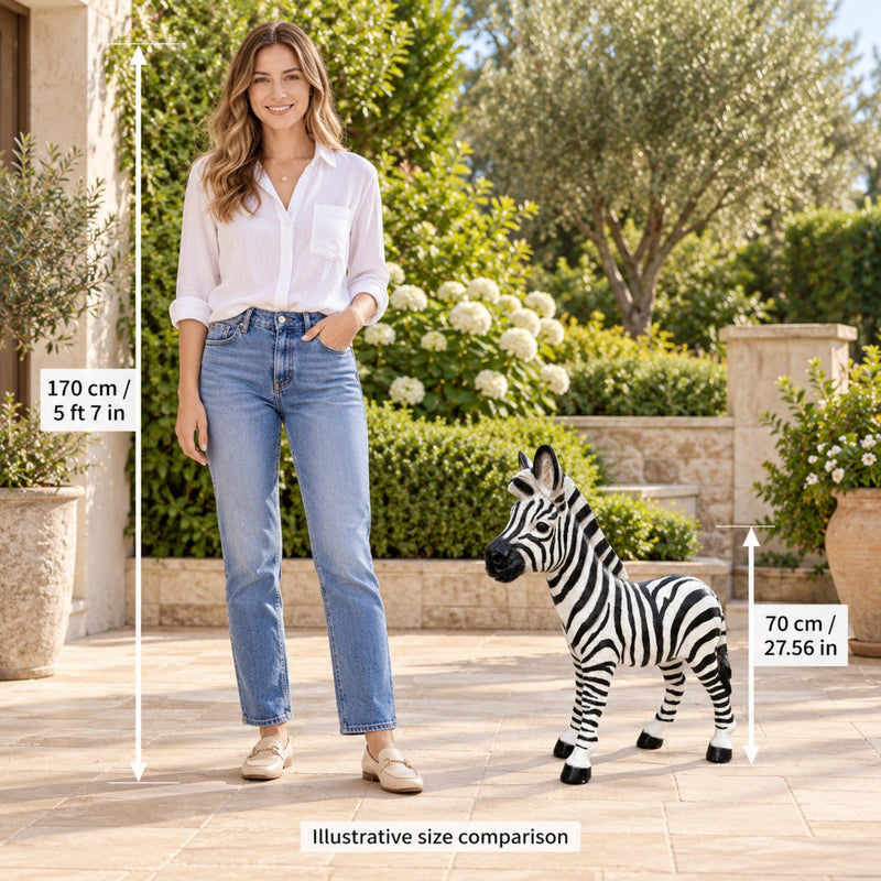 Standing Zebra Garden Statue 27.56 Inch, photo 6 of 10