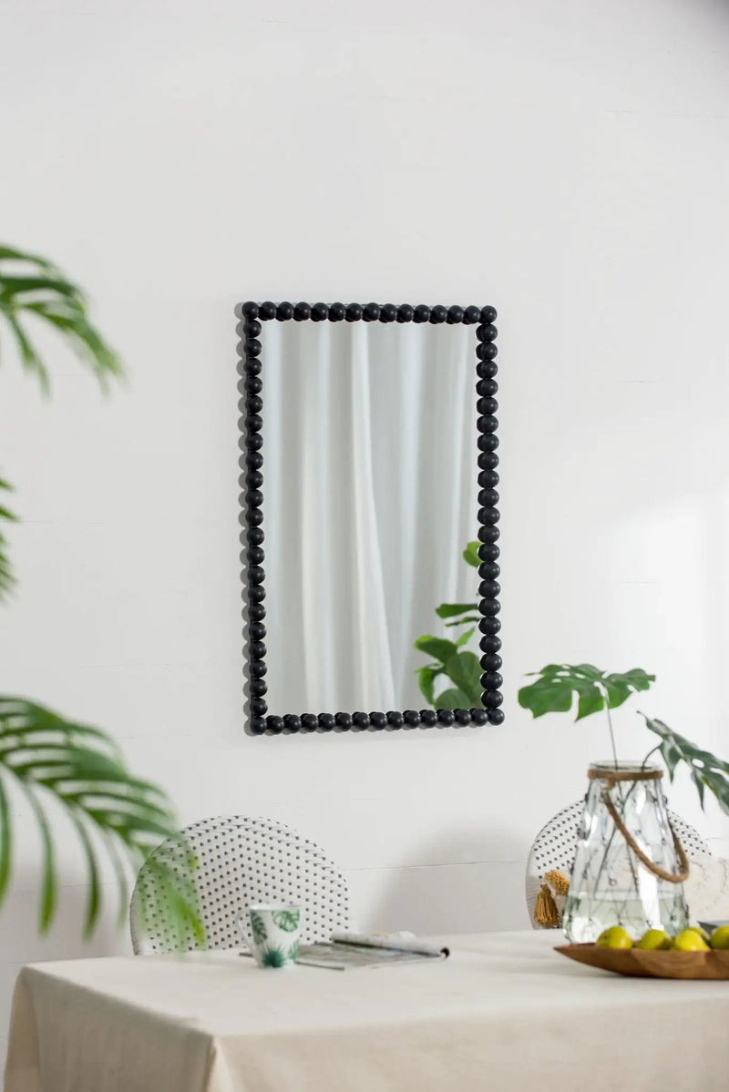 Rectangle Mirror, Wall Mirror For Living Room Bedroom Entryway - Black by HouseOfZazla