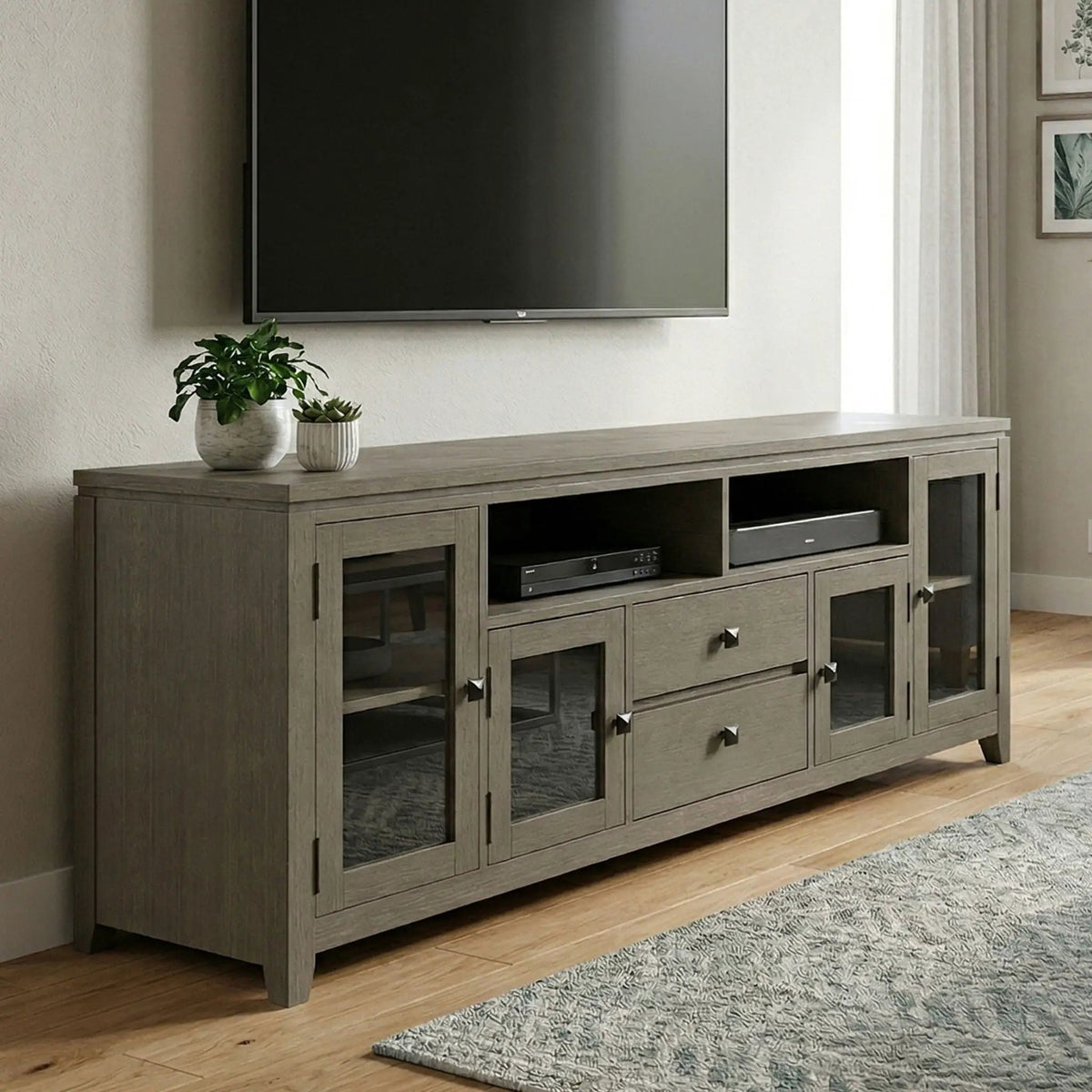 Cosmopolitan - Handcrafted Wide TV Media Stand, photo 2 of 28