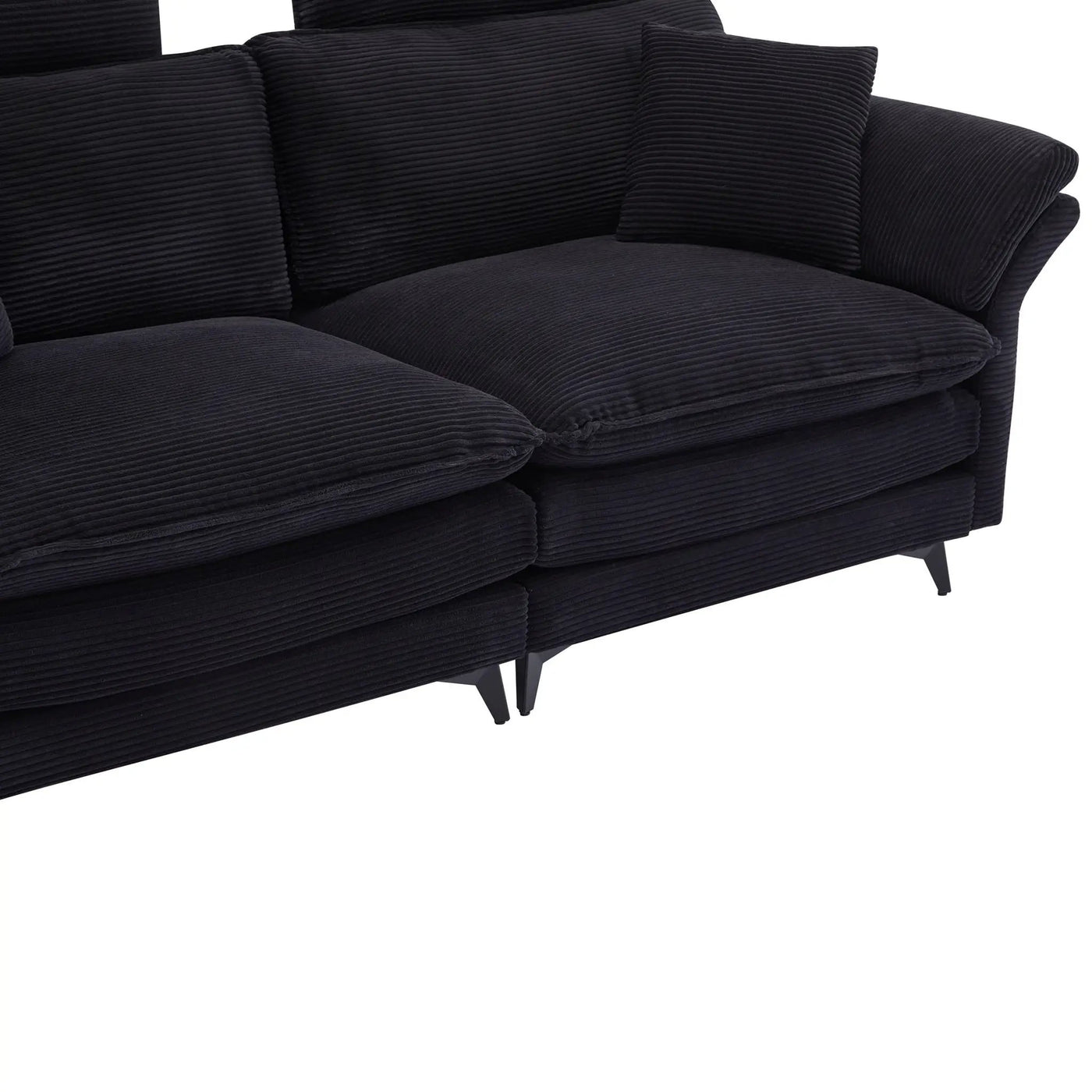 Modern Deep Seat Sectional Sofa With Ottoman by HouseOfZazla