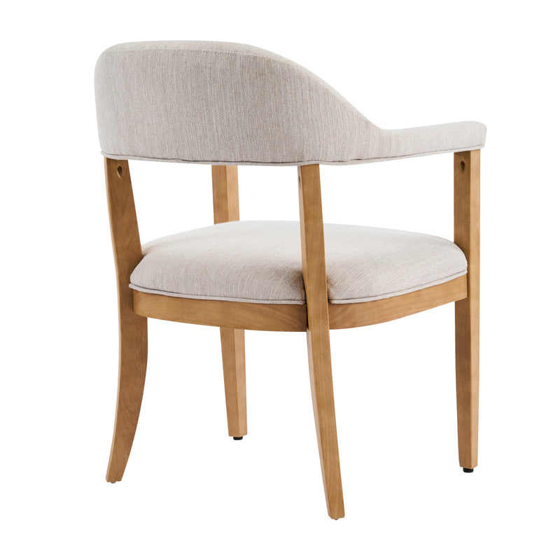 Wood Frame Upholstered Dining Chairs with Armrests (Set of 2) by HouseOfZazla