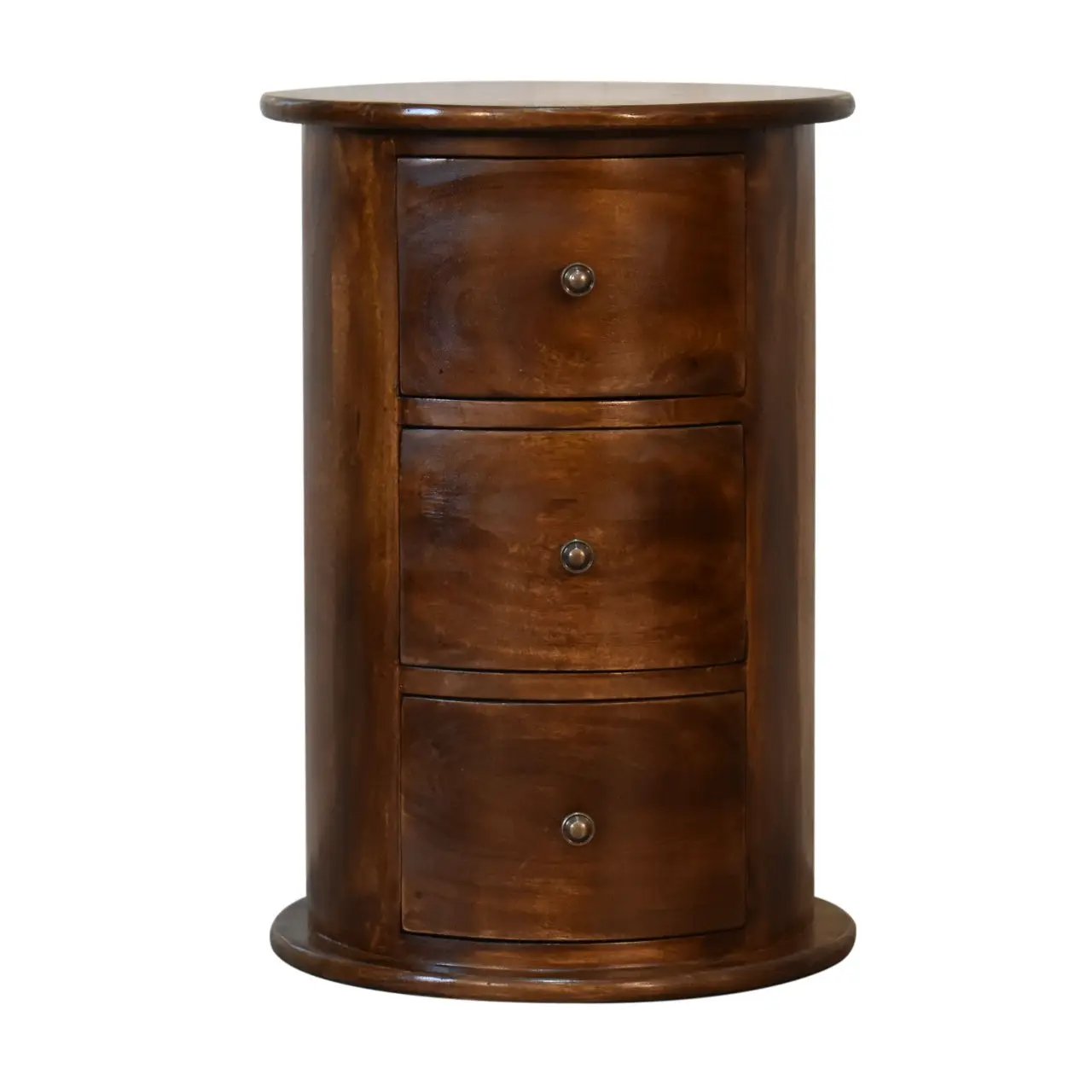 Solid Wood 3-Drawer Chestnut Drum by HouseOfZazla