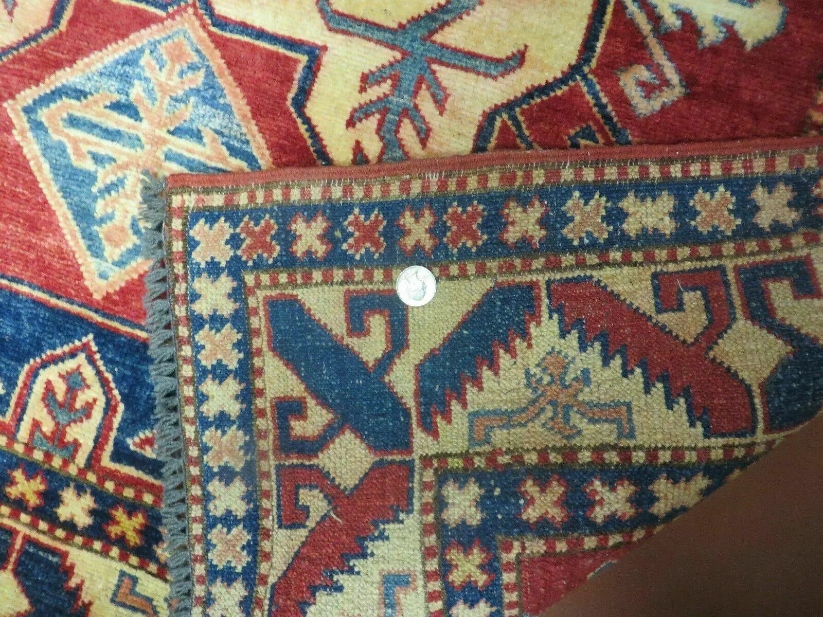 4' X 6' Vintage Handmade Turkish Kazak Pattern Wool Rug Carpet Nice by Jewel Rugs