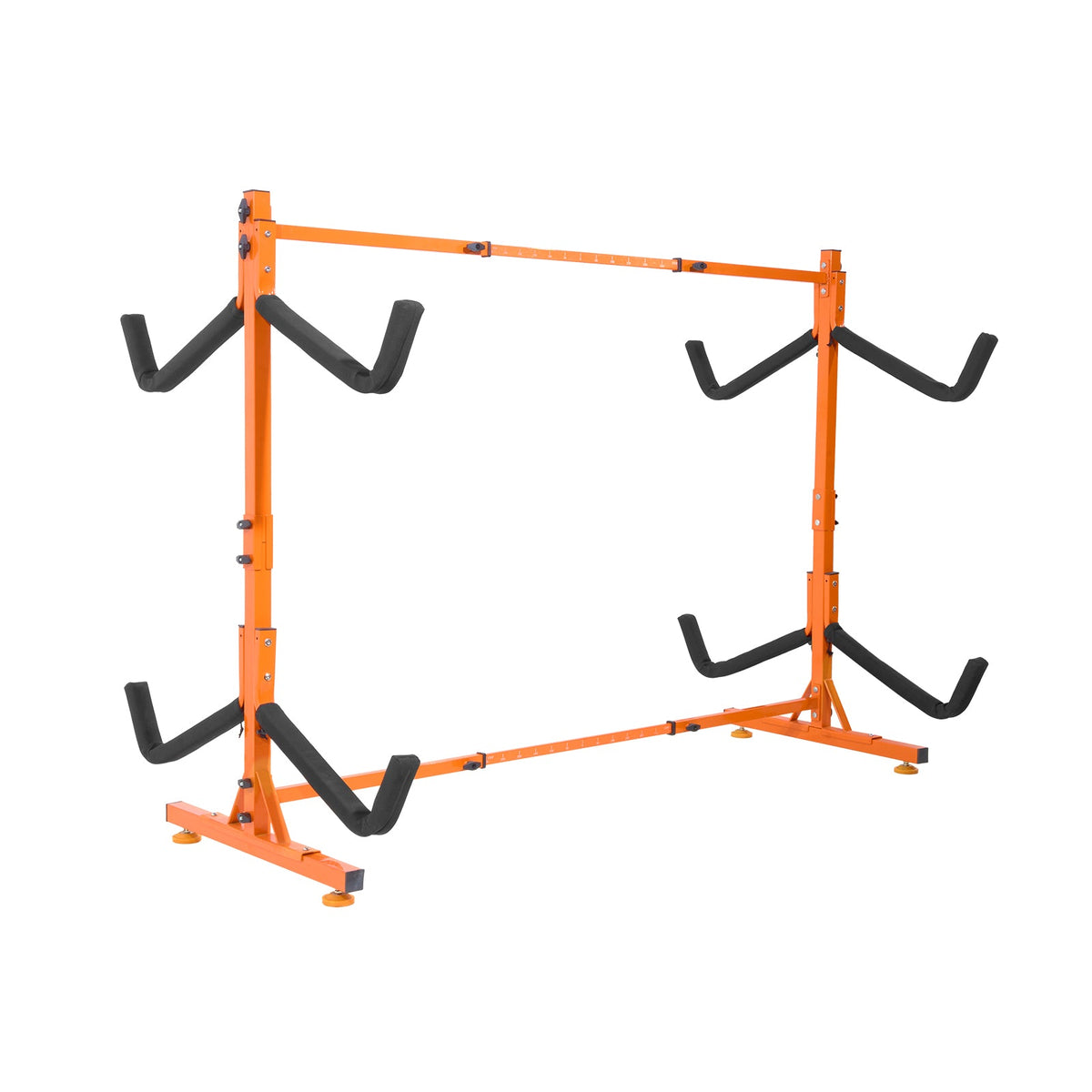 Freestanding Kayak Storage Rack with Adjustable Width - Orange or Natural