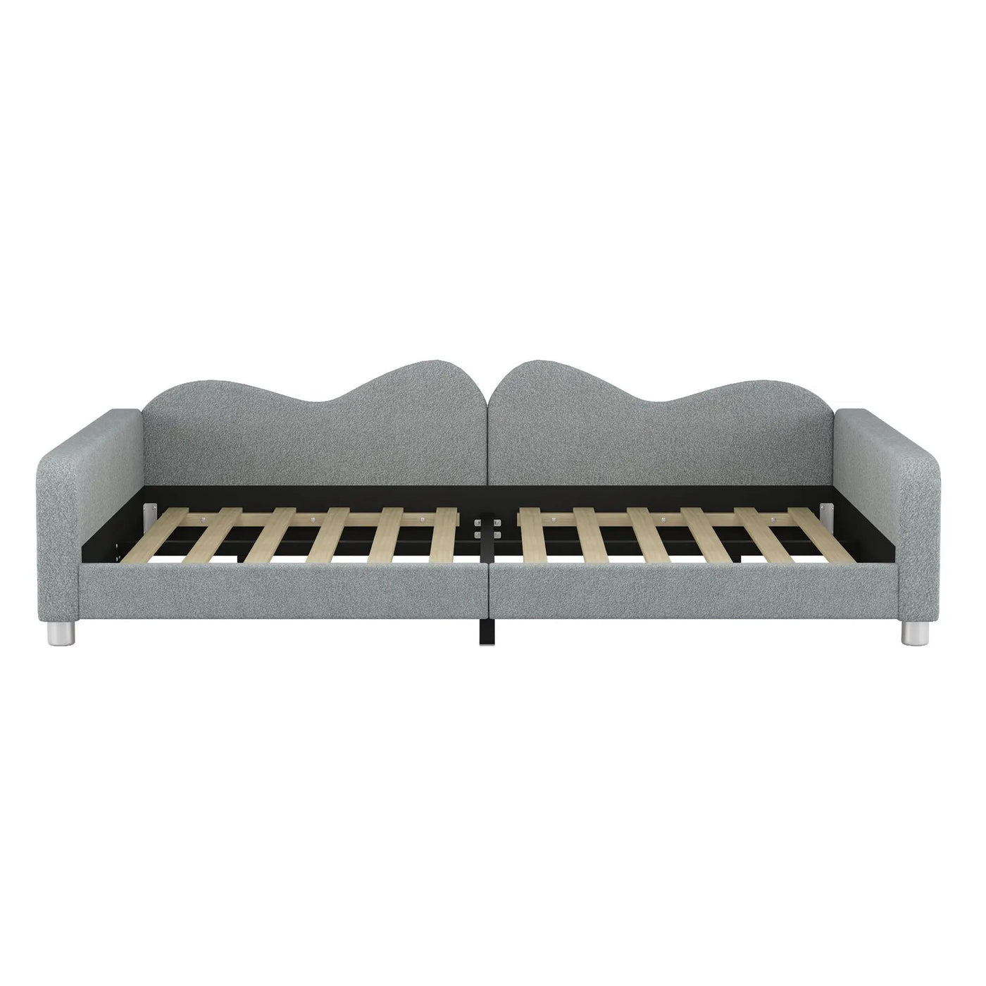 Upholstered Daybed, Sherpa Fabric Sofabed With Cloud-Shaped Backrest by HouseOfZazla