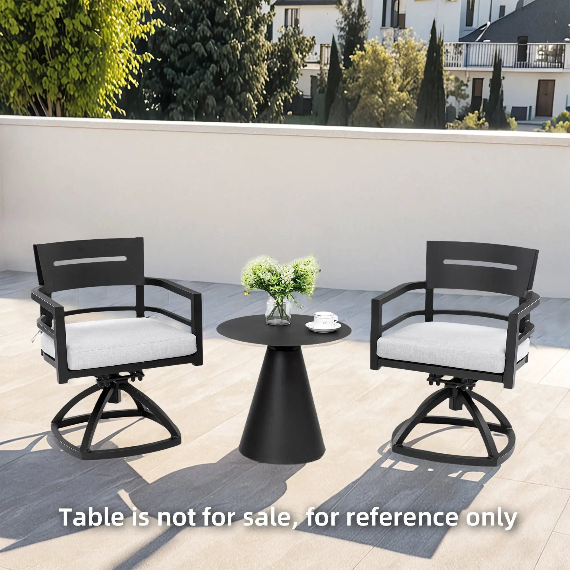 Outdoor Patio Aluminum Swivel Rocker 2PCs with Sunbrella Cushions by HouseOfZazla
