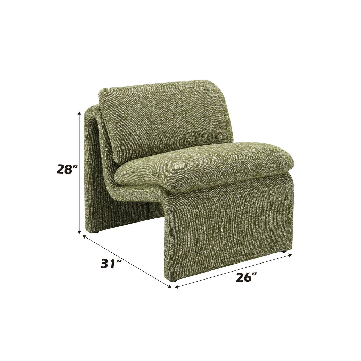 Jaeda - Innovative Elegance Accent Chair In Curved Shape by HouseOfZazla