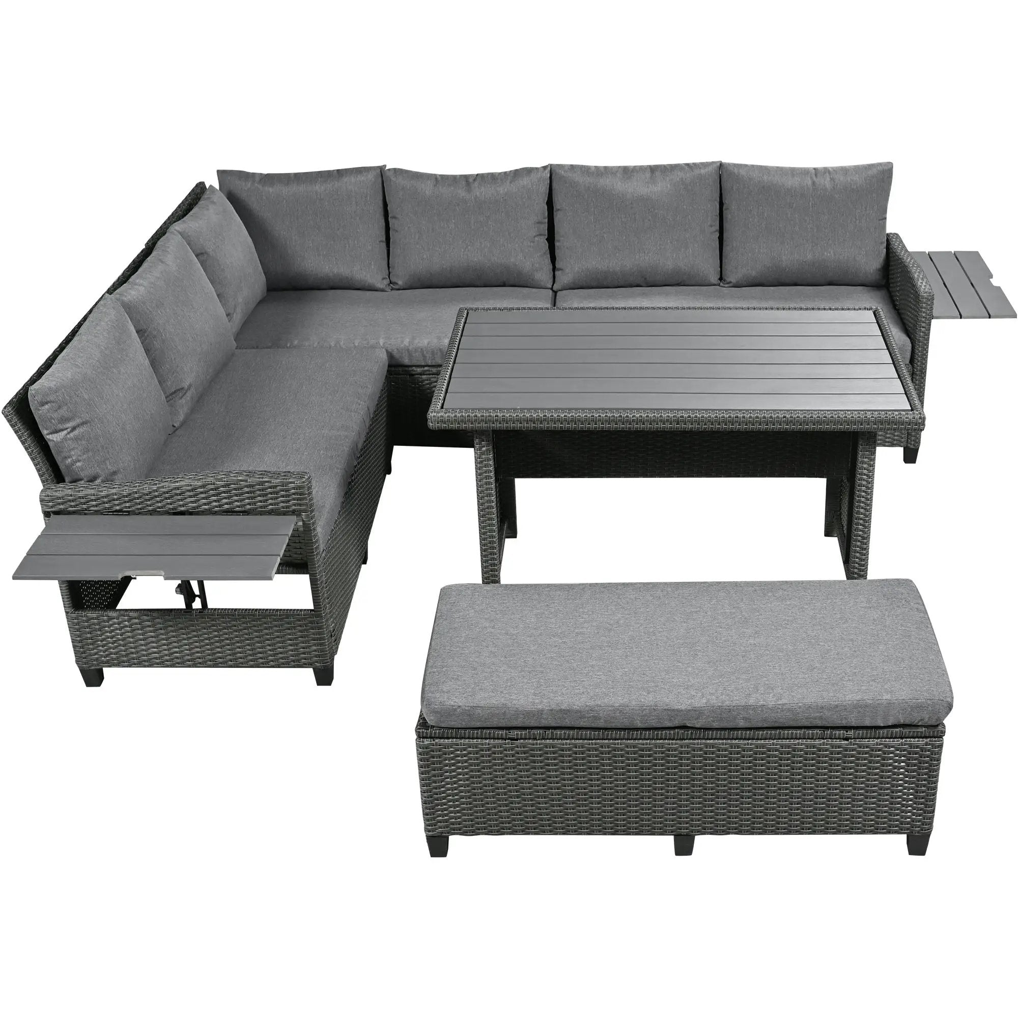 Tomax 5-Piece Outdoor Patio Rattan Sofa Set by HouseOfZazla