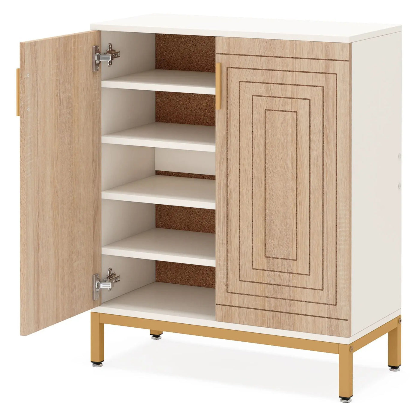 Shoe Cabinet With Doors, 5 Tiers Shoe Storage Organizer by HouseOfZazla