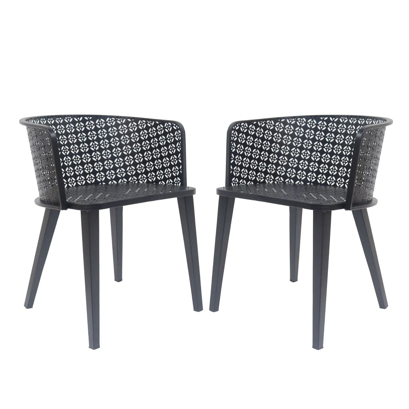 Milan Outdoor Dining Chair Set of 2 by HouseOfZazla