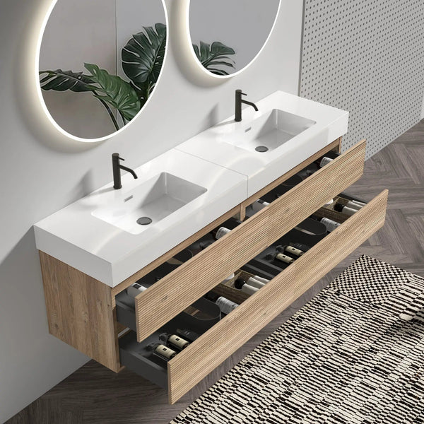 Grace 72" Bathroom Vanity with Silent DTC Soft-Closing Drawers, photo 2 of 10
