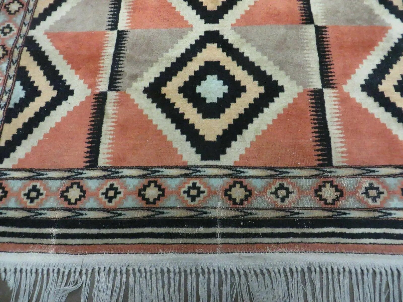 4' X 6' Vintage Handmade Turkish Melas Oushak Wool Rug Carpet Mehrab Red Nice by Jewel Rugs