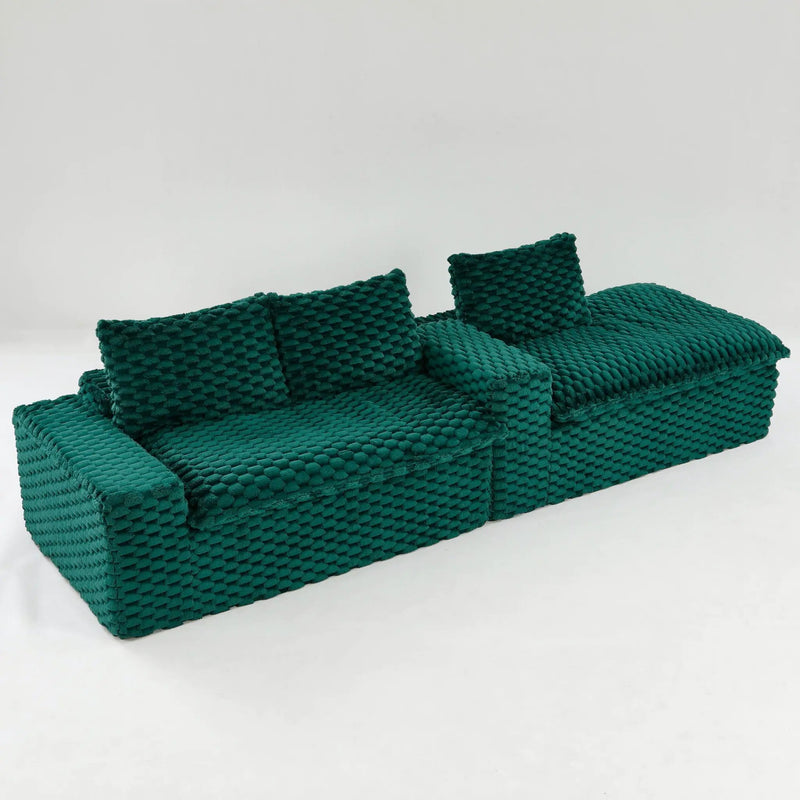 Modular Sofa, Convertible Twin Seat With Chaise Lounge by Unique Piece Furniture