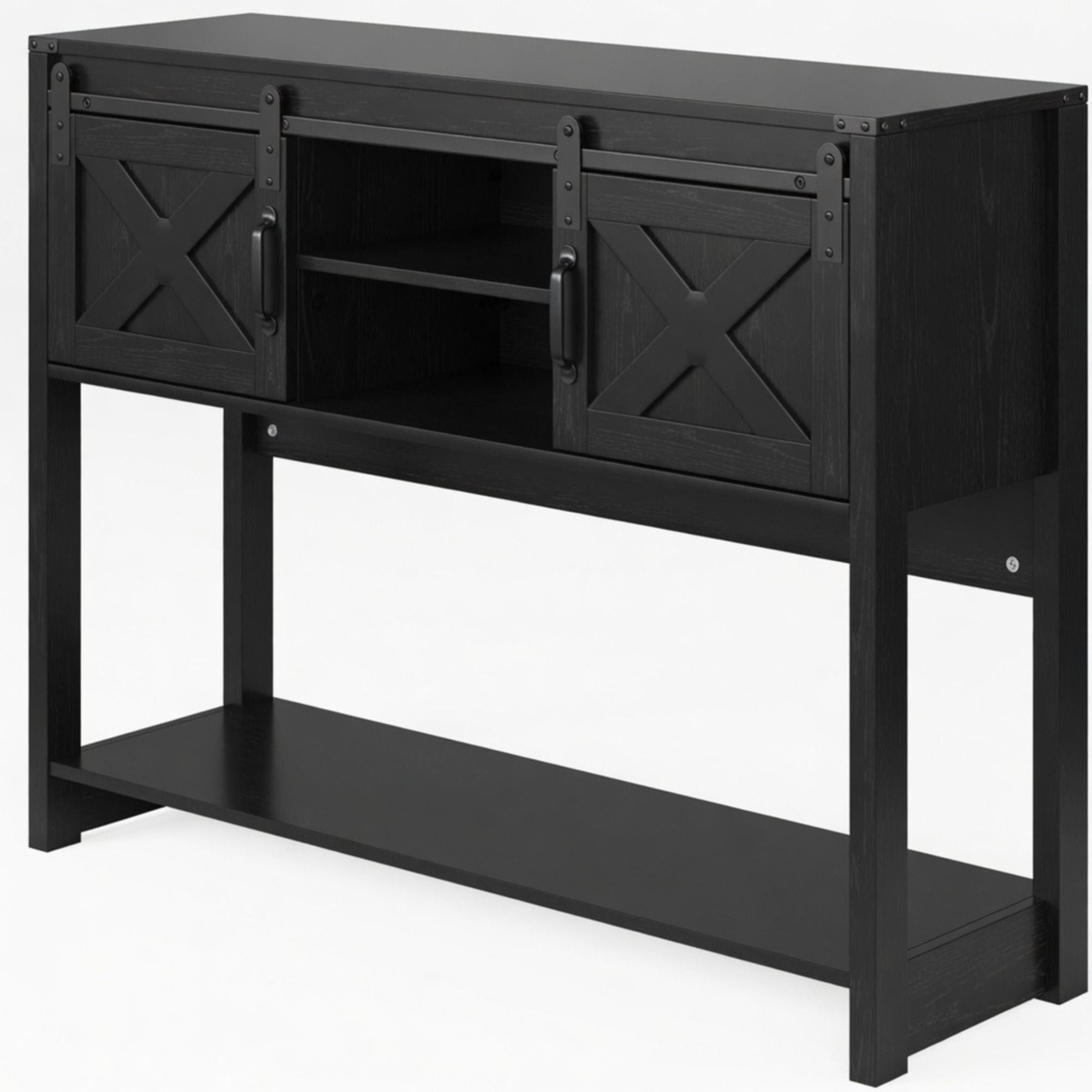 Farmhouse Entryway Table With Sliding Barn Door by HouseOfZazla