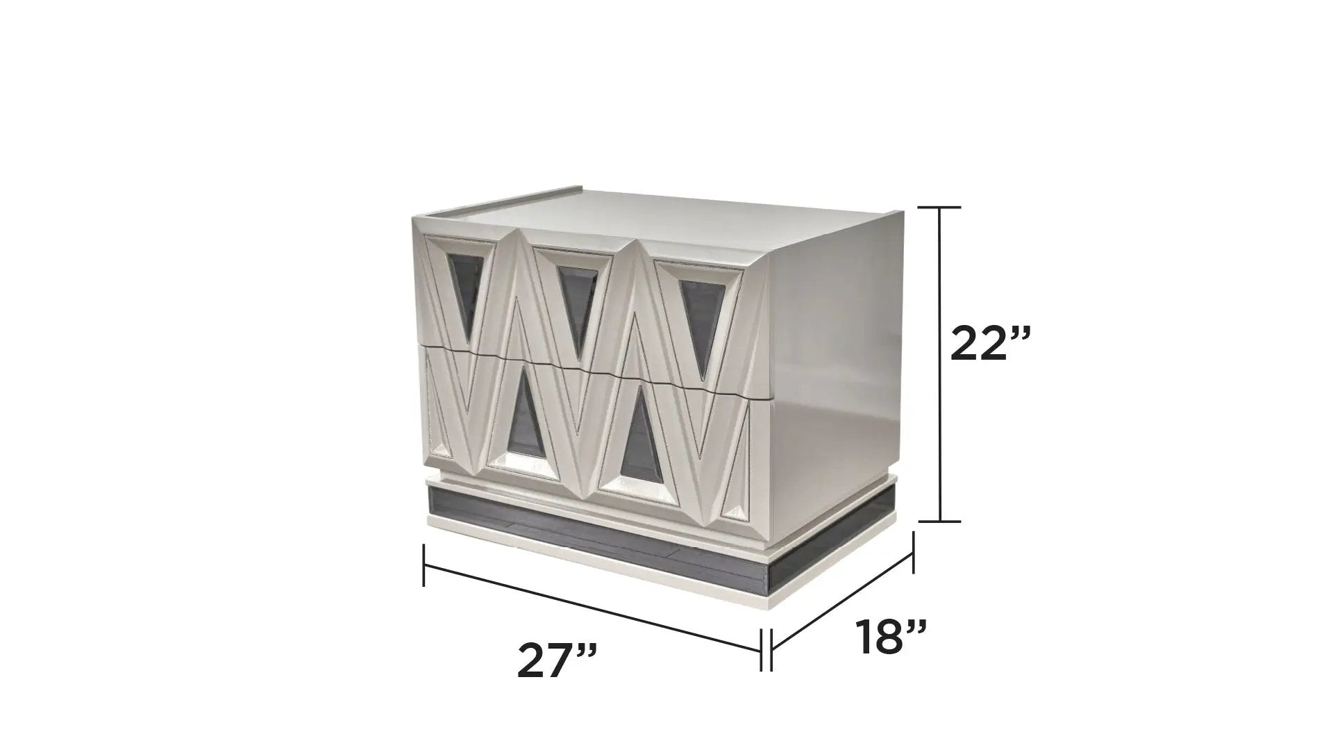 Lavita 2-Drawer Nightstand by HouseOfZazla