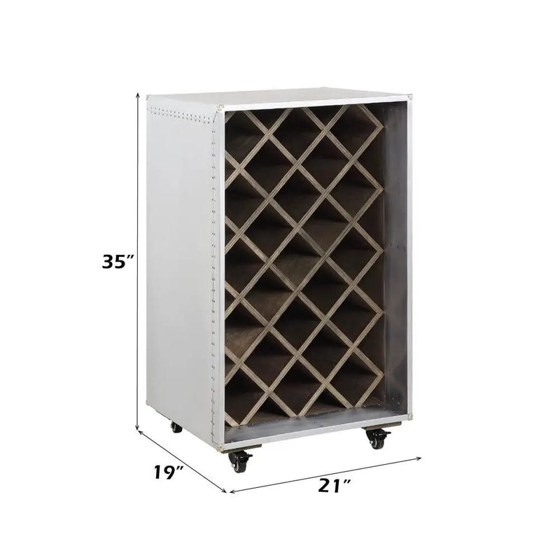 Raini - Wine Cabinet - Aluminum by Unique Piece Furniture