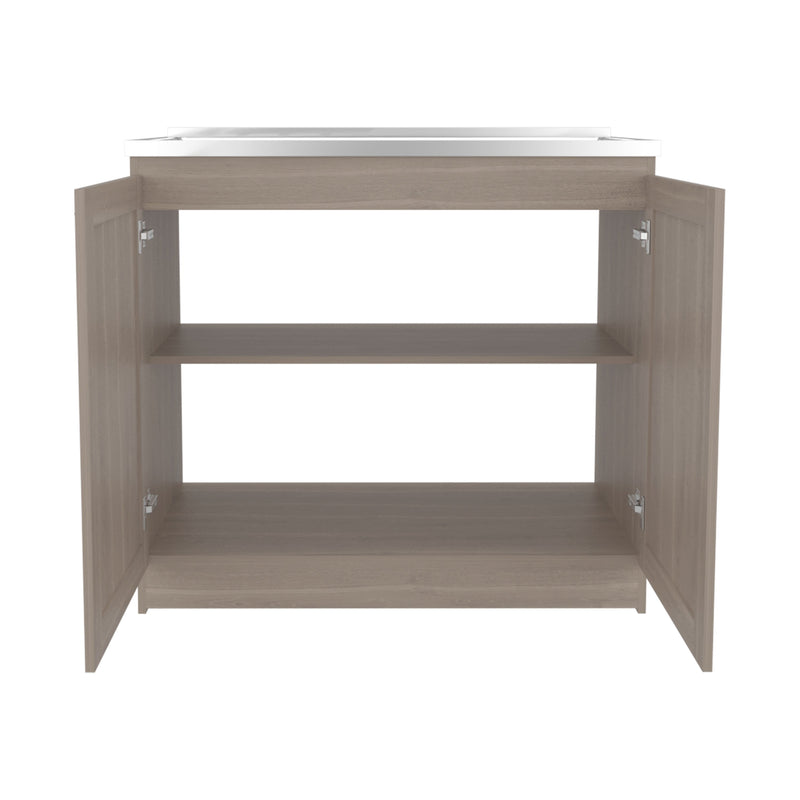 Utility Sink Cabinet 36" H, 2 Doors, 2 Shelves by HouseOfZazla