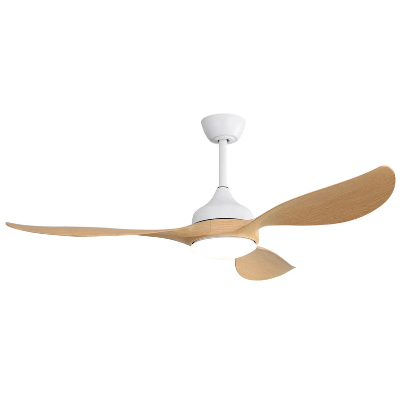 Modern Ceiling Fans Dimmable LED Light Quiet DC Reversible Motor For Indoor & Outdoor - White by Unique Piece Furniture