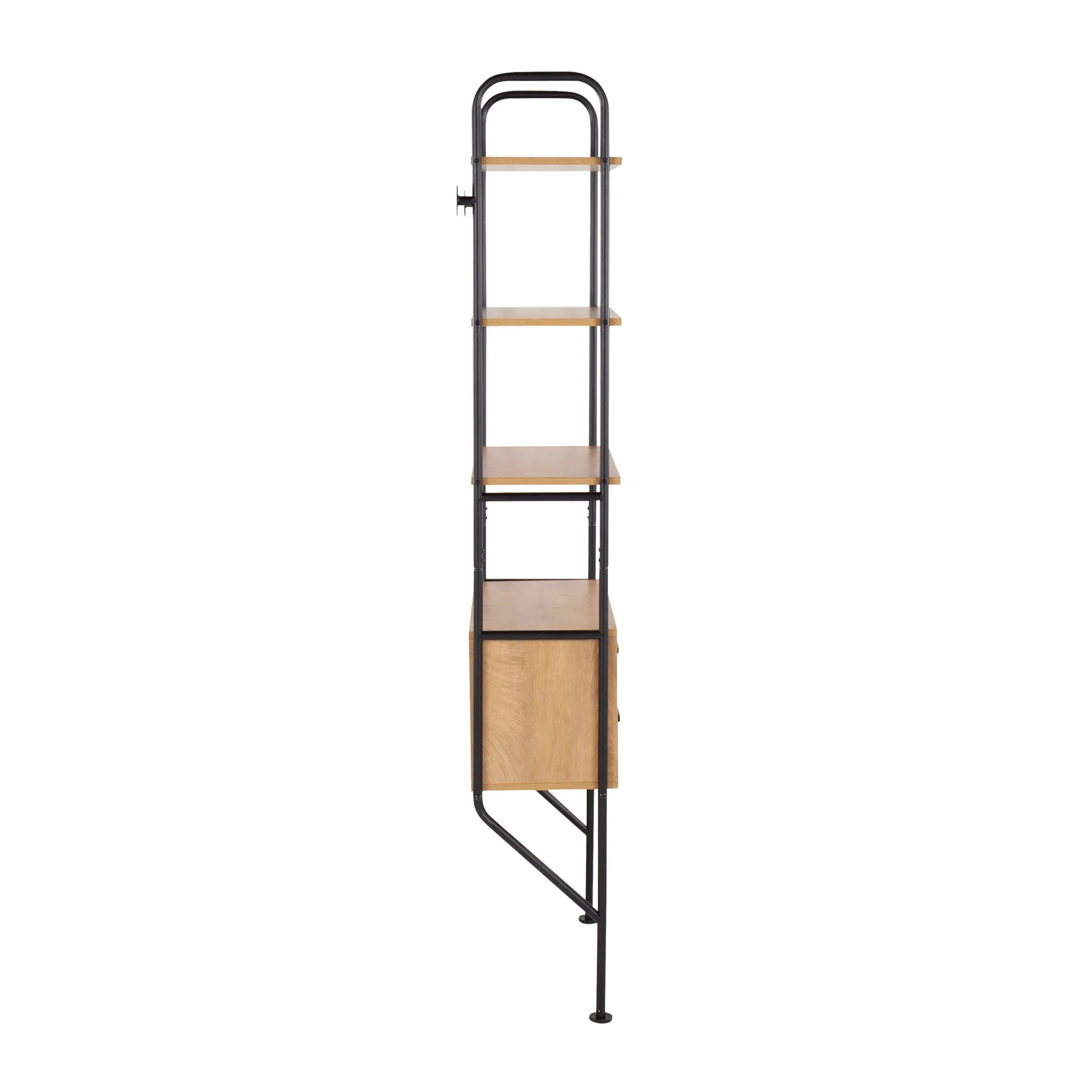 Lean - Industrial Bookcase - Black / Brown by Unique Piece Furniture
