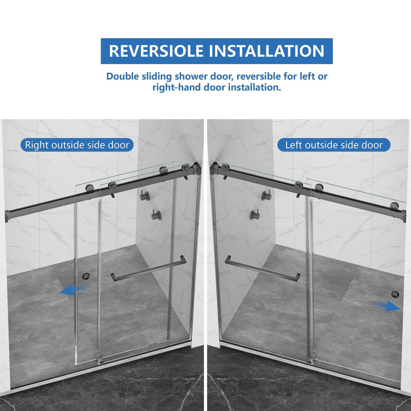 Frameless Shower Door - Double Sliding Design by HouseOfZazla