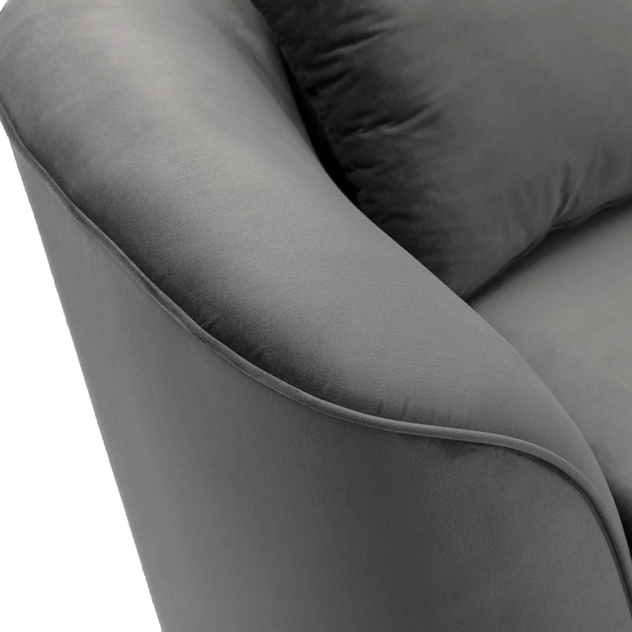 87" Curved Contemporary Sofa in Gray by HouseOfZazla