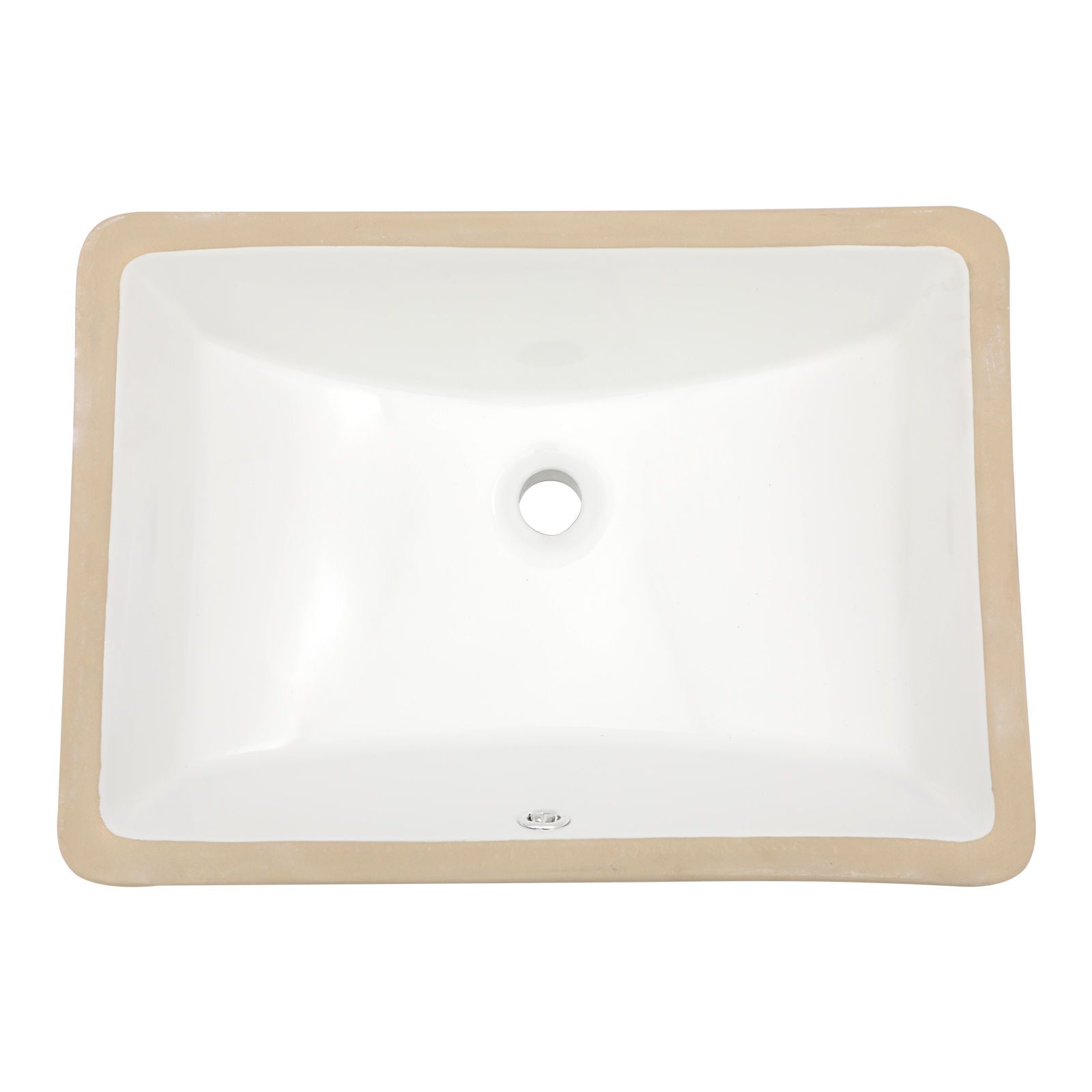 Modern Ceramic Undermount Bathroom Sink With Overflow, High Quality by HouseOfZazla