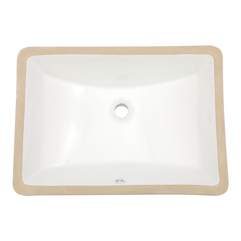 Modern Ceramic Undermount Bathroom Sink With Overflow, High Quality by HouseOfZazla