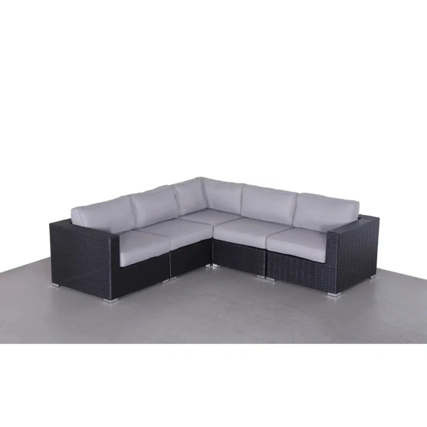 Luxurious Wicker Patio Sectional With Weather Resistant Sunbrella Cushions by HouseOfZazla