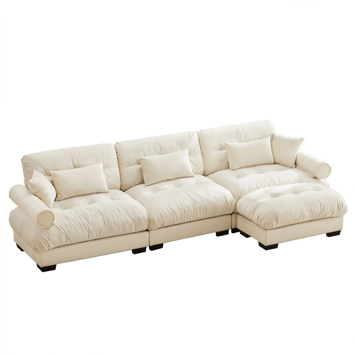 Super Comfort Oversized Modular Sectional Sofa With Movable Ottoman by HouseOfZazla