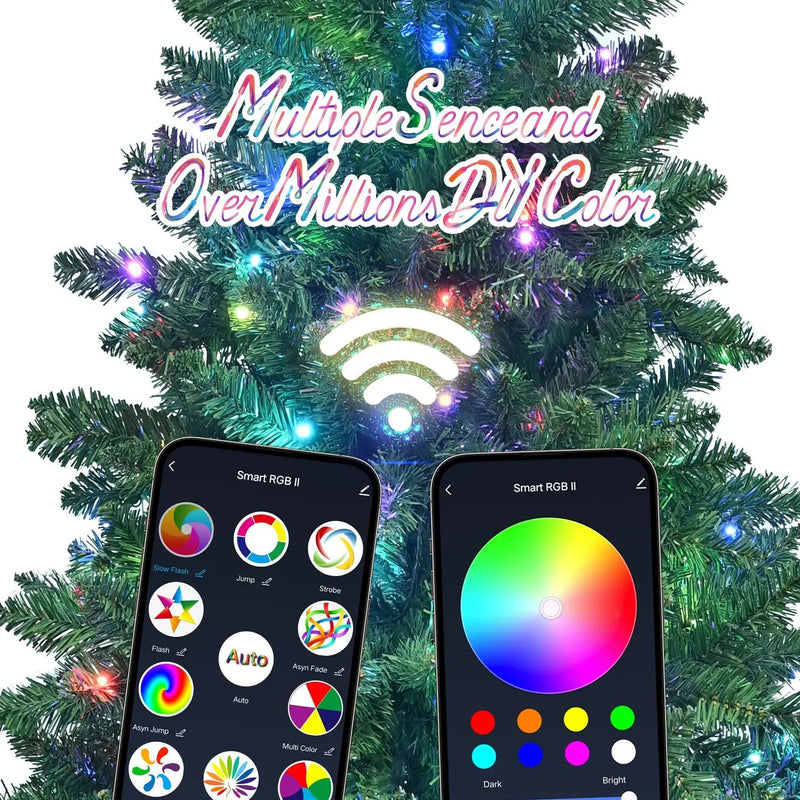 6ft Christmas Tree with WiFi-Controlled RGB Lights by HouseOfZazla