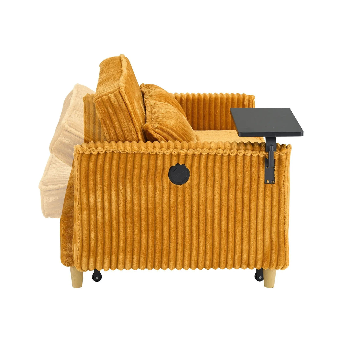Pull Out Sofa With Movable Tabletop And USB Ports by HouseOfZazla