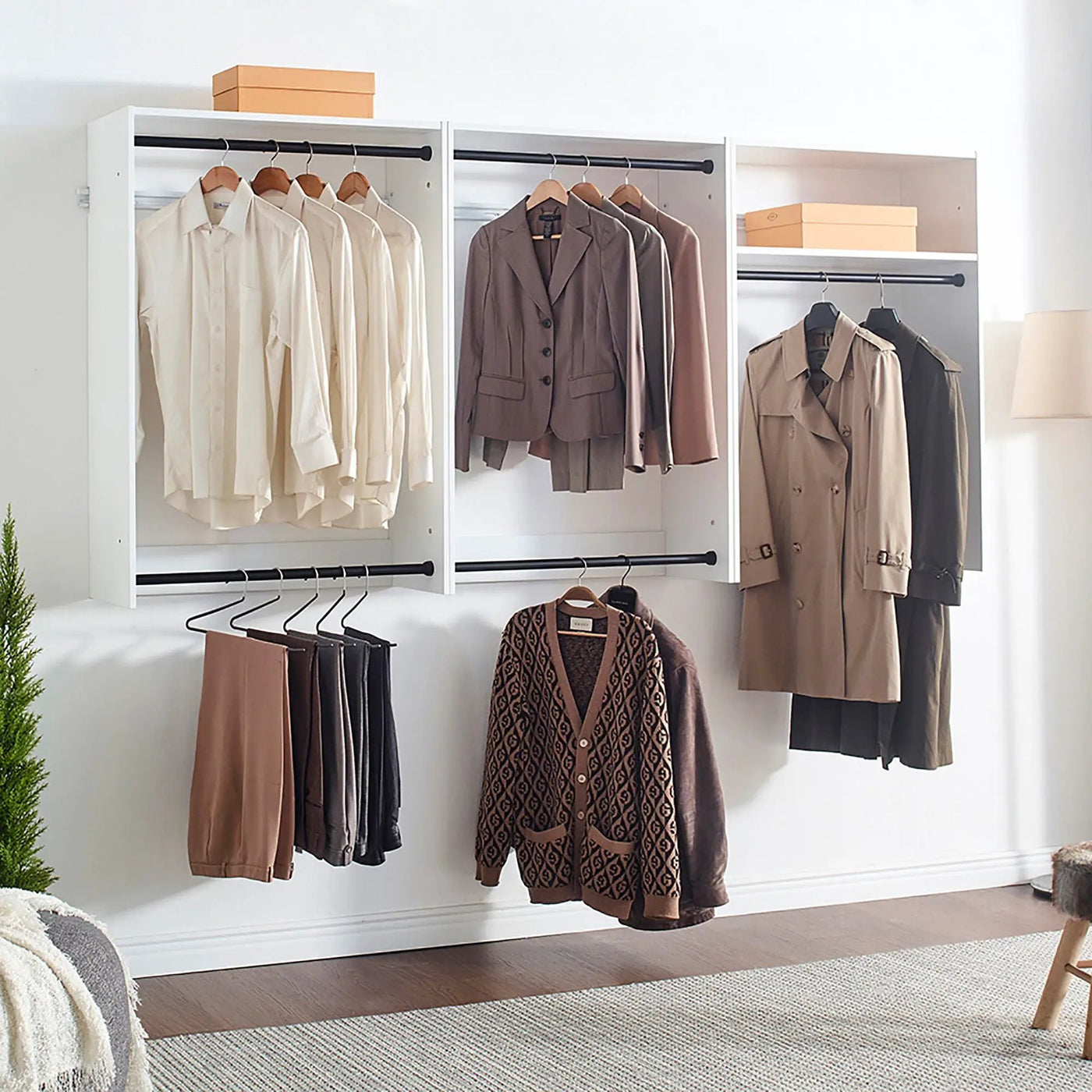 Devi - Wall Mounted Closet System, Modular Units by HouseOfZazla
