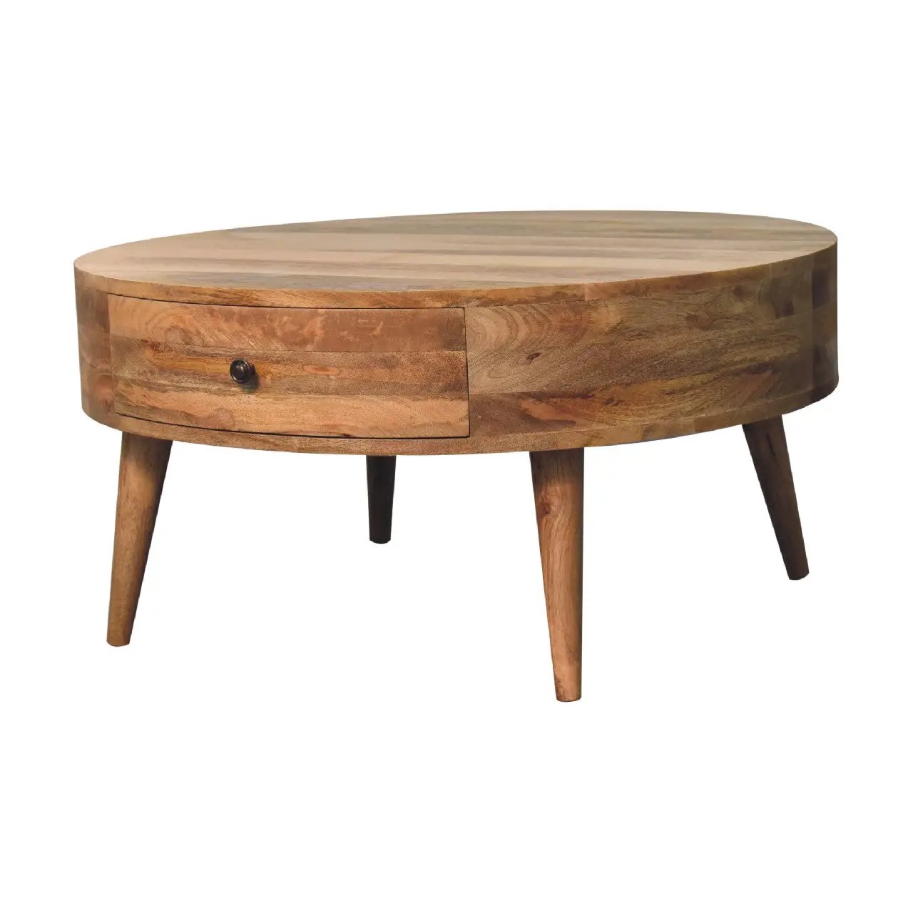 Solid Wood Odyssey Coffee Table, 2-Drawers, Oak-ish by HouseOfZazla
