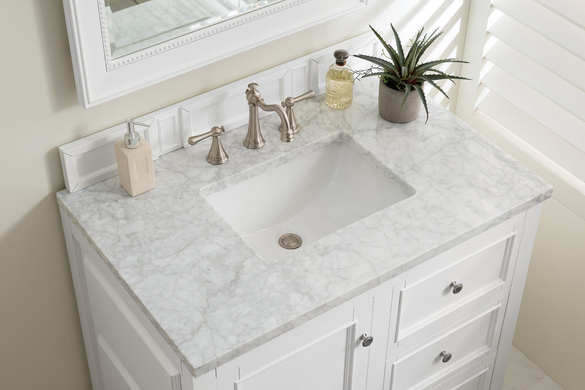 James Martin De Soto 36" Single Bathroom Vanity, Bright White, view 34