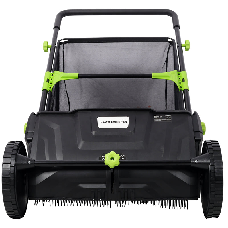Hand Push Lawn Sweeper - 21 Inch Leaf & Grass Collector, photo 5 of 9