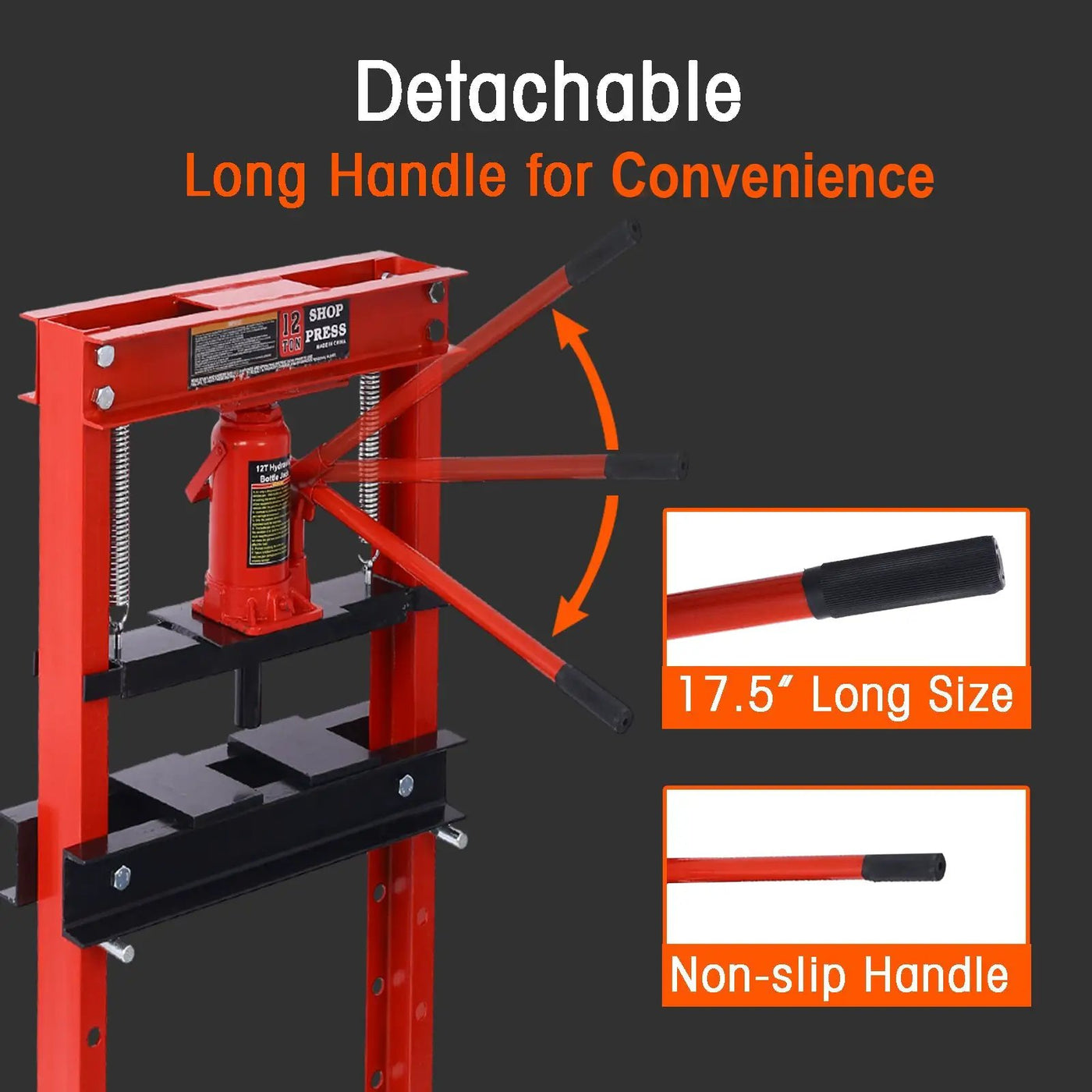 Hydraulic Shop Press - 12-Ton Capacity by HouseOfZazla