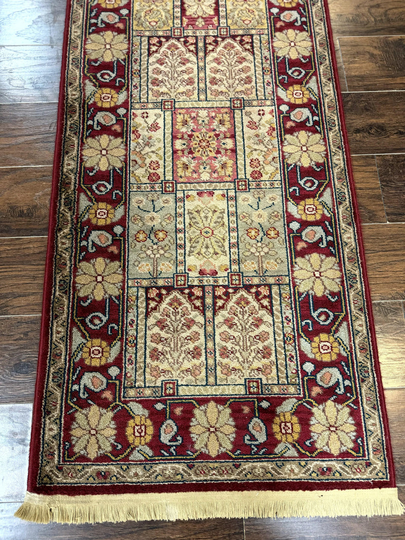 Karastan Runner Rug 2.6 x 8.6, Antique Legends Bakhtiari 2200, Vintage Wool Karastan Runner Rug, Panel Design by Jewel Rugs