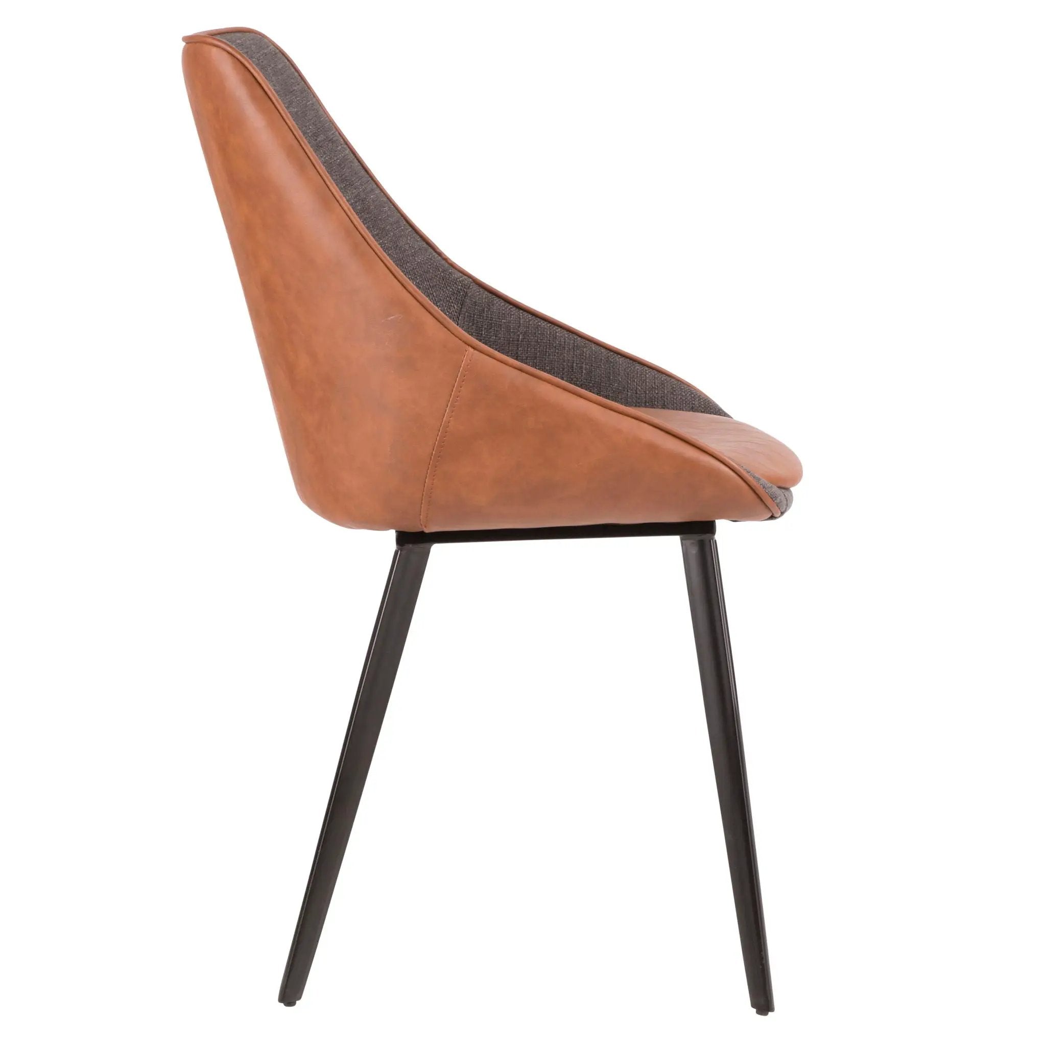 Marche - Contemporary Two Tone Chair (Set of 2) - Brown / Gray by HouseOfZazla